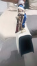 Cuud七夕禮物送女友包包女包時尚女士斜挎包絲巾小眾高級感手提單肩包 深藍/米白【送禮盒+禮品袋】 曬單實拍圖