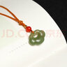 琢玉八刀和田玉如意鎖吊墜寶寶平安鎖玉石掛墜玉墜同心鎖掛件兒童生日禮物 湖水綠 附送鑒定證書(shū) 曬單實(shí)拍圖