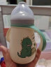 小袋鼠巴布保温奶瓶婴儿316不锈钢吸管奶瓶带手柄两用儿童保温杯宝宝鸭嘴杯 实拍图
