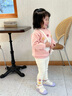 幼歌（YOUGE）嬰幼兒小羊貼布繡愛心加厚加絨保暖舒適衛(wèi)衣打底褲套裝 新粉色上衣 （66-90開肩扣） 90 cm 曬單實(shí)拍圖