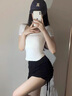 妙奕嘉白色t恤女士短袖女裝夏季新款2025年半袖黑色正肩冰絲上衣通勤 帶胸墊U領(lǐng)彈力純欲T【白色】 M 【建議95-105斤】 曬單實(shí)拍圖