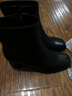 康莉商場(chǎng)新款粗跟加絨短靴女冬季真皮時(shí)尚氣質(zhì)優(yōu)雅方頭高跟靴子 黑色（布里） 36 曬單實(shí)拍圖