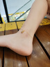 黛若古法黃金腳鏈福祿葫蘆腳脖子飾品轉(zhuǎn)運(yùn)珠足金實(shí)用送女友生日禮物 黃金足金腳鏈+精美禮盒(約1.87g) 曬單實(shí)拍圖