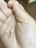 喜鉆生日禮物18K金項(xiàng)鏈閃O字鏈鎖骨鏈0.5g45cm 曬單實(shí)拍圖