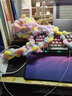 帝行（DIXING）球球線蓋毯diy解悶手工毯子織毛毯毛線團球粗毛線編織坐墊材料包 混色棉花糖 100厘米 八團【可做80*100左右】 曬單實拍圖