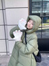 檸月靜苼卡通可愛(ài)熊掌貓爪毛絨手套女冬掛脖學(xué)生加絨加厚防風(fēng)防寒騎行手套 粉熊 曬單實(shí)拍圖