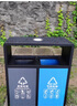 迪恩斯（DEANS）分類(lèi)垃圾桶戶(hù)外分類(lèi)垃圾箱兩分類(lèi)室外物業(yè)小區市政街道公園果皮箱雙桶二分類(lèi) 曬單實(shí)拍圖