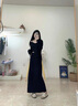 妙奕嘉黑色連衣裙女裙子夏季高級感赫本風純欲性感氣質(zhì)顯瘦包臀長裙禮服 黑色斜肩性感長裙 M 【建議85-120斤】 曬單實拍圖