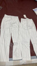 PHJ九分休閑褲女夏季新款寬松顯瘦小腳哈倫褲高腰百搭通勤煙管西裝褲 白條紋 L 曬單實(shí)拍圖