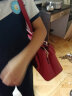 袋森女士包包新款单肩斜挎手提包女软皮大容量女包生日礼物送妈妈 酒红色 实拍图