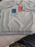 皮爾卡丹（pierre cardin）23年新款高品質(zhì)純棉長(cháng)袖圓領(lǐng)衛衣女春秋薄款韓版時(shí)尚寬松顯瘦 淺灰色【字母框】 2XL 建議【130-150斤】 曬單實(shí)拍圖