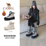 駱駝（CAMEL）女靴2024冬季新品厚底雪地靴女棉鞋增高加絨加厚保暖短靴 7686 37 曬單實拍圖