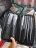 AOLANLA 尊者級灰鼠動(dòng)物毛 9支化妝刷散粉腮紅眼影刷套裝生日禮物送女友 珠墨灰鼠毛系列 9支 +刷包 曬單實(shí)拍圖