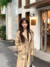 GARNUO卡其色風(fēng)衣外套女小個(gè)子2026新款春秋季韓系高級感中長(cháng)款休閑大衣 卡其色 M【116-130斤】 曬單實(shí)拍圖