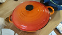 酷彩（Le Creuset）進口琺瑯鍋26/30cm鑄鐵海鮮鍋燜蒸燉煮鍋多功能微壓鍋廚房好物 【2-4口之家】桔色 26cm 曬單實拍圖