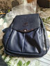 袋鼠女包七夕大容量質(zhì)感女士雙肩背包軟皮多用中年女包媽媽老婆禮物 深藍色 曬單實(shí)拍圖