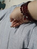 KULV仿石榴石手串酒紅女款多圈多層水晶石小狐貍手鏈女飾品生日禮物 酒紅色四圈狐貍款 曬單實拍圖
