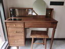鑄木尚品實(shí)木梳妝臺 黑胡桃木梳妝臺 北歐小戶(hù)型臥室收納多功能書(shū)桌化妝臺 北美FAS級黑胡桃木梳妝臺 曬單實(shí)拍圖