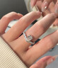 IDC鉑金鉆戒人工培育鉆石水滴圍鑲18k金1克拉結婚戒指國慶節生日禮物 pt950鉑金D色/VVS/NGIC證書(shū) 50分【重金版】 曬單實(shí)拍圖