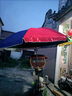 風粵 遮陽傘戶外太陽傘大雨傘大號擺攤用直桿帶廣告?zhèn)愦笮屯ピ荷碁﹤?1.8米彩虹（傘下直徑1.5米） 曬單實拍圖