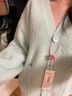 DAVEY MODE2025新款春季毛茸茸針織毛衣開衫外套女小個(gè)子加厚保暖長袖上衣女 奶油白【zt】 M 曬單實(shí)拍圖