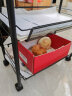 溢彩年华 厨房置物架落地可移动小推车家用蔬菜篮子收纳架零食储物架1057 实拍图