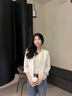 米思陽（missshine）2024秋季新款高級感小個子醋酸短款小西裝超好看西服外套女 白色 S 曬單實拍圖