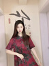 意枕上中老年重磅真絲連衣裙夏裝洋氣女?huà)寢尲臃始哟蟠a桑蠶絲過(guò)膝裙子 深灰 XL 100-110斤 曬單實(shí)拍圖