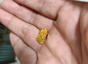 夢(mèng)金園七夕情人節(jié)黃金耳飾5G爆閃金絲小方糖足金耳釘女款生日禮物 一對(duì) 約2.16g 曬單實(shí)拍圖
