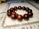 天然高密度紫檀老料手串手鏈印度小葉紫檀老料佛珠文玩念珠男女款 高密紫檀手串2.0*12顆【配葫蘆】 曬單實(shí)拍圖