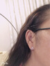 源盛福新款PT950圓形車花鉑金耳包 時(shí)尚簡(jiǎn)約百搭白金耳飾耳環(huán) 1.57克 曬單實(shí)拍圖