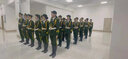 國旗班儀仗隊(duì)服裝中學(xué)生國旗護(hù)衛(wèi)隊(duì)禮服套裝學(xué)校護(hù)旗升旗儀式服飾 綠色女款十五件套 175 男款175適合130-145斤 曬單實(shí)拍圖