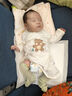 貝瑞加（Babyprints）新生兒連體衣2件裝初生男女寶寶蝴蝶衣長(cháng)袖純棉護肚哈衣 小熊52 曬單實(shí)拍圖
