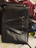 袋鼠輕奢品牌男包七夕手提包商務(wù)公文包皮電腦包男男士單肩斜挎包潮 黑色 曬單實(shí)拍圖