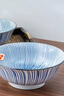 美濃燒（Mino Yaki）日本進口陶瓷餐具8英寸藍十草湯碗復古釉下彩2件套 曬單實拍圖