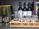 青蘋(píng)果白酒杯套裝仙桃杯2兩杯家用玻璃小號白蘭地杯紅酒洋酒杯子 仙桃杯x6+分酒器+7孔竹架 曬單實(shí)拍圖