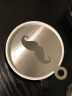 Mongdio 花式拉花咖啡模具 不锈钢图案印花模板 胡子图案 1片 实拍图