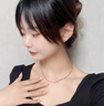 奈維斯汀品牌 彩色迷你項鏈女鎖骨鏈彩寶頸飾閨蜜520禮物女 彩色碧璽項鏈 40cm 曬單實拍圖