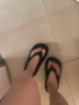 LURAD時(shí)尚軟底人字拖男夏季夾腳涼拖鞋情侶沙灘鞋女 黑色 37-38  曬單實(shí)拍圖