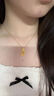 中國黃金（CHINA GOLD）足金金剛杵吊墜新款項鏈女掛墜純金生七夕情人節(jié)禮物送女朋友老婆 足金金剛杵吊墜【贈s925銀鏈】 約0.6g 曬單實拍圖