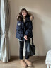 林羽森冬季大毛領(lǐng)派克服棉襖加厚工裝棉服女冬連帽2025新款棉衣冬裝外套 藏青色 L 推薦120-140斤 曬單實拍圖