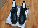 七匹狼（SEPTWOLVES）男鞋馬丁靴男真皮冬季加絨高幫皮鞋英倫風(fēng)復古工裝靴子男棉鞋靴 黑色 3752（四季款） 42 (260mm) 曬單實(shí)拍圖