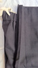 MO&Co.休閑褲松緊抽繩高腰綿羊毛混紡直筒闊腿長(cháng)褲摩安珂 深花灰色 M 曬單實(shí)拍圖