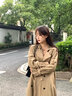 GARNUO卡其色風(fēng)衣外套女小個(gè)子2026新款春秋季韓系高級感中長(cháng)款休閑大衣 卡其色 M【116-130斤】 曬單實(shí)拍圖