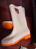 回力女士高筒雨鞋雨靴膠鞋防水鞋耐油食品靴廚房鞋HXL62-B 白色 40  曬單實(shí)拍圖