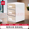得力（deli） 筆筒創(chuàng)意時(shí)尚韓國(guó)風(fēng)小清新可愛學(xué)生文具收納盒桌面擺件多功能辦公室筆筒簡(jiǎn)約學(xué)生用品 三層抽屜收納盒(大號(hào))-透明 曬單實(shí)拍圖