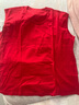 雅鹿紅色背心女本命年坎肩棉中老年大碼女士大紅無(wú)袖媽媽汗衫寬肩背心 紅色 4XL 曬單實(shí)拍圖