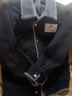 京西藍(lán)靛羊羔絨牛仔棉服男士冬季潮牌寬松加肥加大碼外套冬天加厚保暖棉襖 黑色 L 重120至140斤 曬單實(shí)拍圖