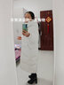 皮爾卡丹（pierre cardin）白鵝絨羽絨服女中長(cháng)款2025新款韓版可脫卸帽加厚保暖過(guò)膝冬裝外套 米白色 S 90-115斤左右 曬單實(shí)拍圖