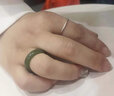 雨雕和田玉戒指男女款 湖水綠素圈冰底玉石指環(huán)戒子 和田玉戒指-湖水綠(帶鑒定證書(shū)) 直徑18mm(港號15-17號) 曬單實(shí)拍圖